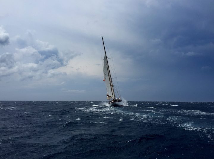 sailing boat, before the storm