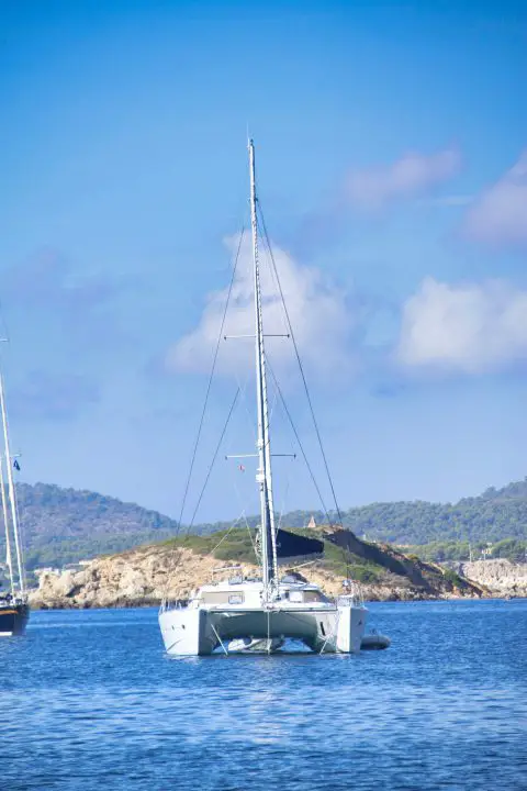 Cruising catamaran sailboat